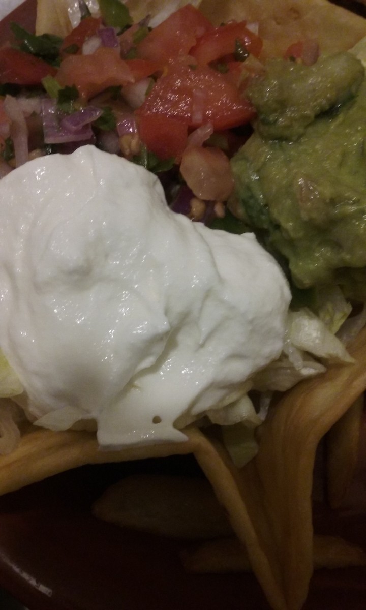 a dollop of sour cream that is so cool, fresh and tasty 