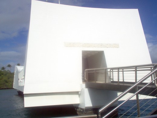 Pearl Harbor floating memorial.