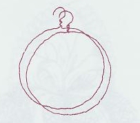 Bend wire hangers into a circular shape. Secure with wire and floral tape.