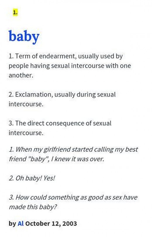 Definitions of "baby"