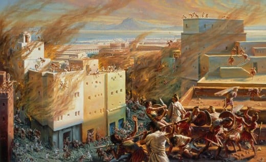 From Historycollection.co.  The Romans and Carthaginians fought three wars for control of the Mediterranean Sea.  Tired of their continual threat to their power, Rome destroyed the capital of Carthage and seized power in the region.