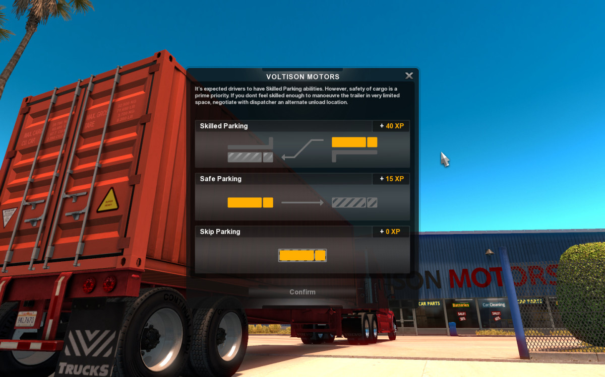 american truck simulator heavy cargo parking
