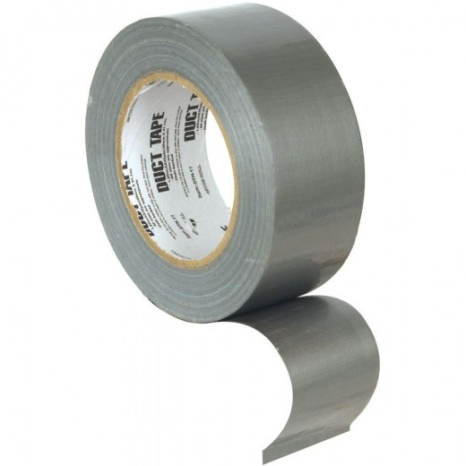 The duct tape is used to help hold the glass pieces together as you seal them with the silicone sealant.
