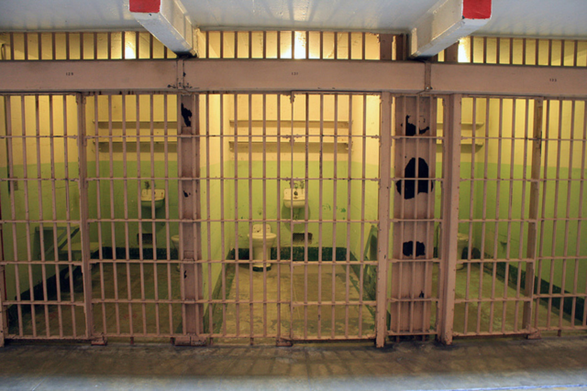 Cells in Alcatraz prison.