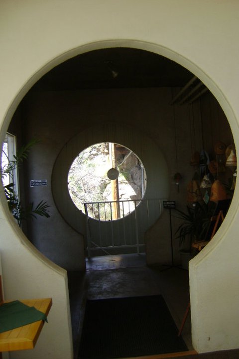 Stairway entrance to the dinning room, I found the use of circles fascinating in this space