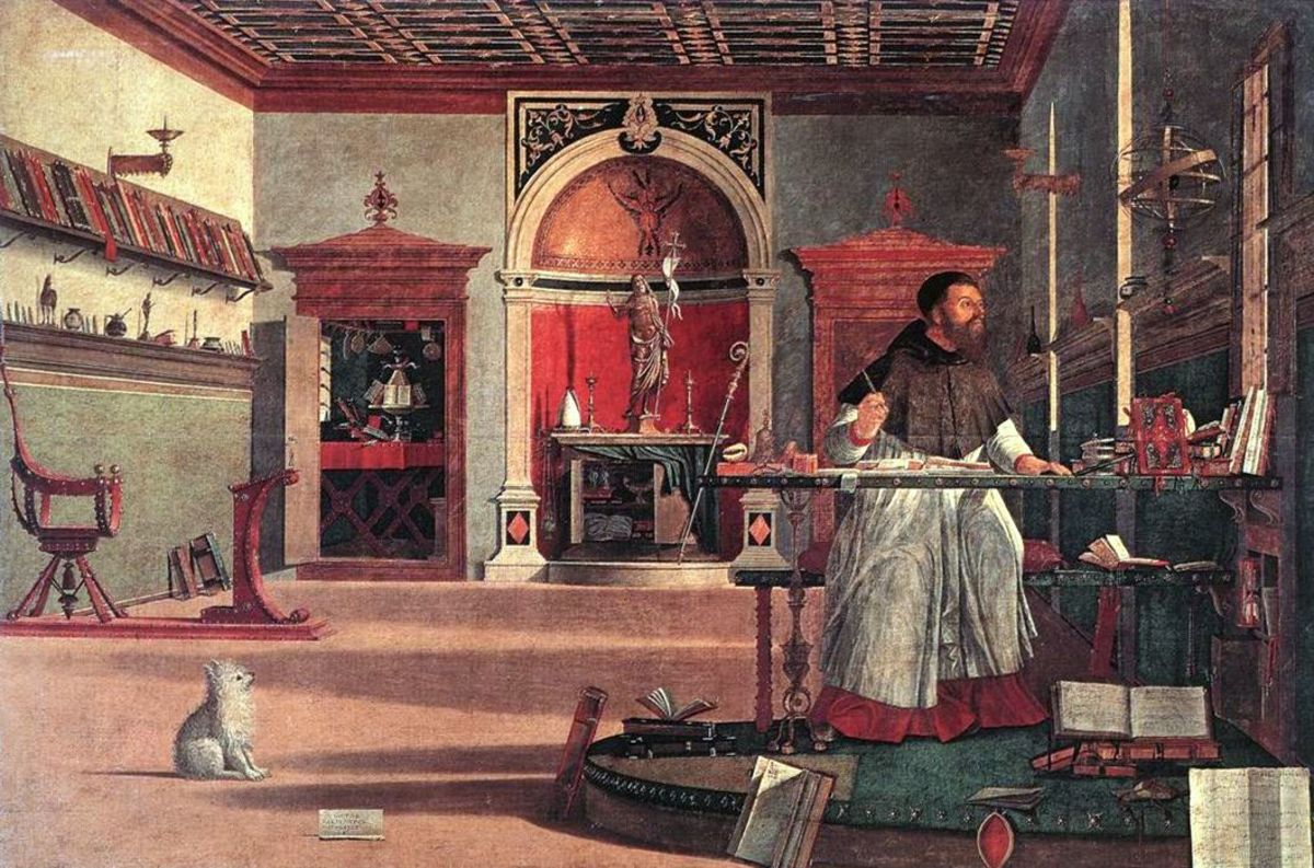 "Saint Augustine in His Study" by Vittore Carpaccio (1502)