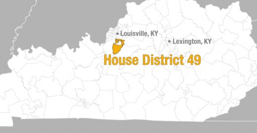 Shown: Kentucky District 49, where Trump held an average of 68-23 over Clinton, was overtaken by Democratic candidate Linda Belcher