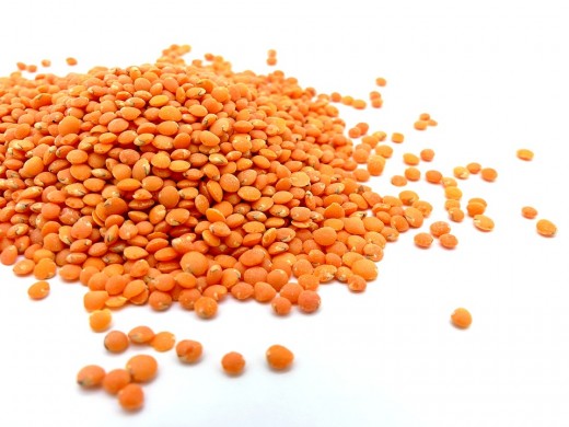 Red Lentils, tasty and good for you too.