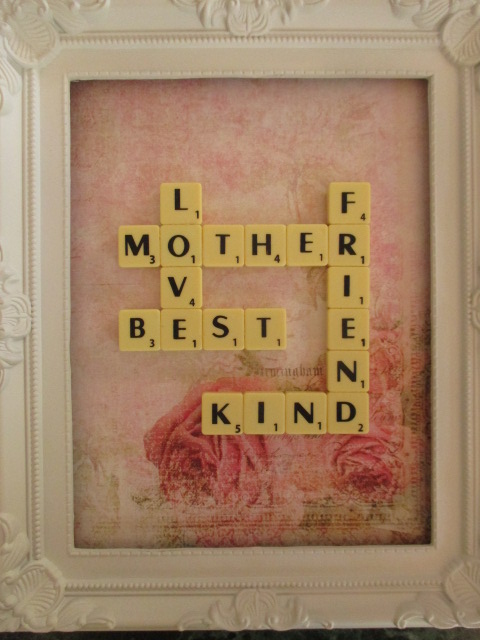 Tell your mother what she means to you with a Mother's Day Scrabble Picture