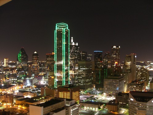 Dallas at night.