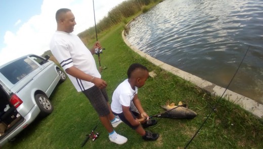 Father and Son fishing