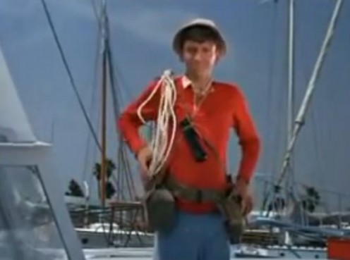 Bob Denver as Gilligan, from the second and third season color opening credits of GILLIGAN'S ISLAND.