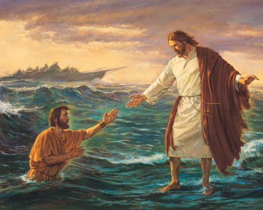 Jesus extending a helping hand