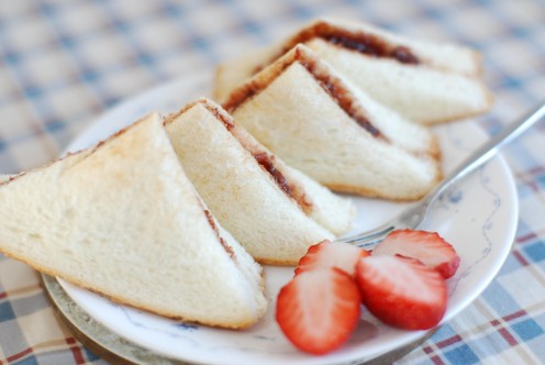 This is a frugal sandwich with plenty of opportunities for change: toast your bread, try a different flavor of jelly, add bananas, and so on.