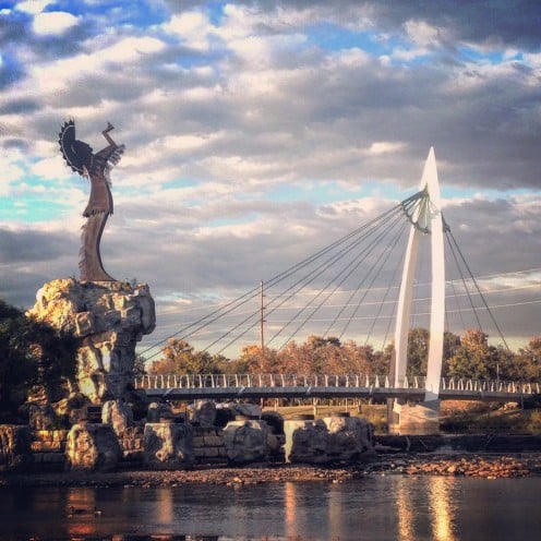"Keeper of the Plains" statue in Wichita.