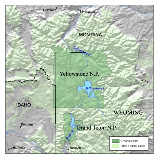 Even though the majority of the park is in Wyoming, small portions of Yellowstone are in both Idaho and Montana. This region is often called the Zone of Death.