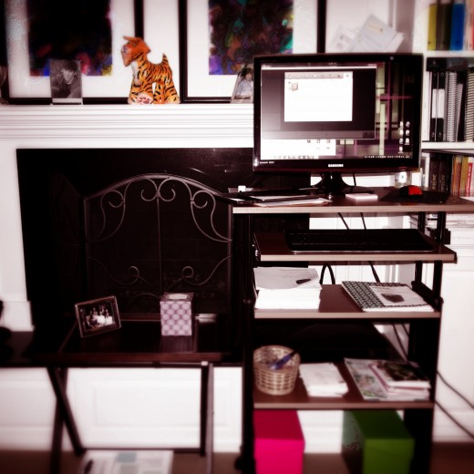 I love using standing desks when working at the computer.