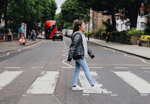 Walking across Abbey Road