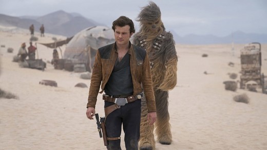 Han Solo and Chewbacca on the planet Savareen.