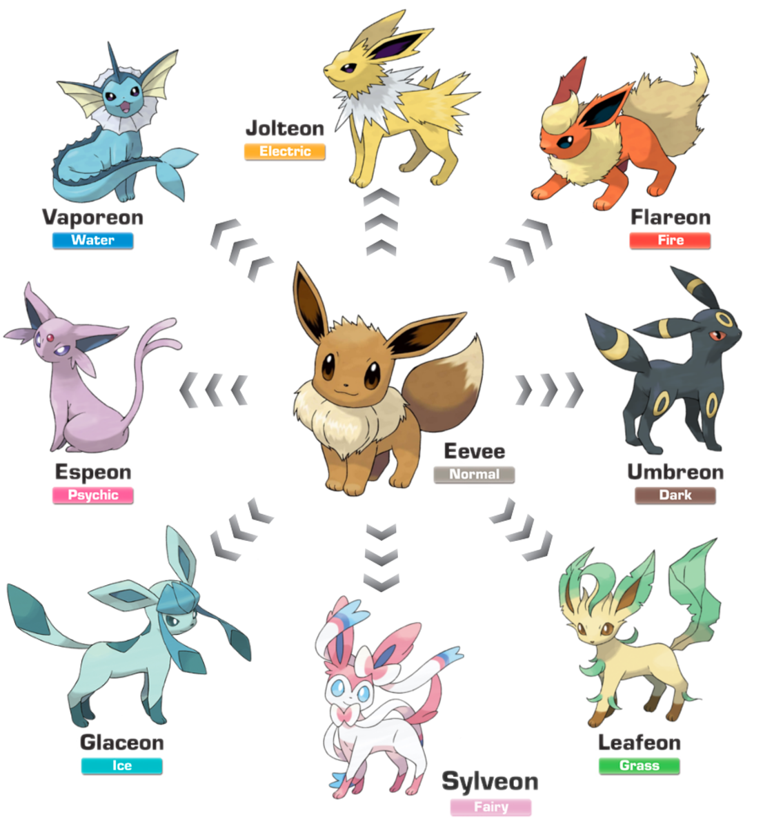 Top 8 Eevee Evolutions in "Pokémon" | LevelSkip
