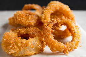 Onion rings prepared at home!
