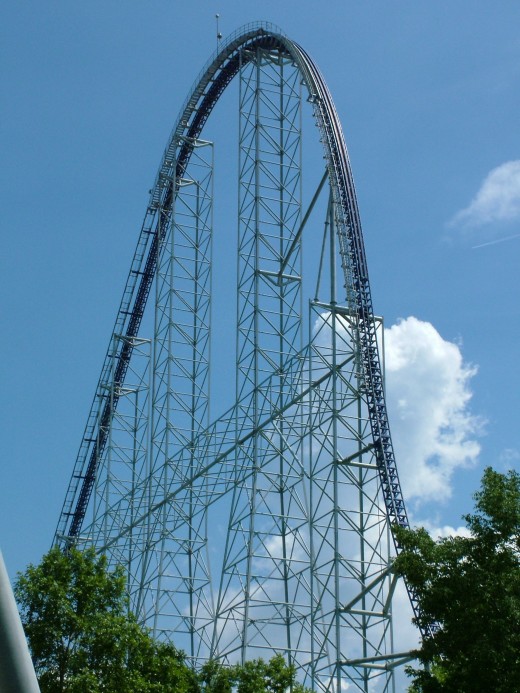 Millennium force roller coaster, cedar point, Ohio