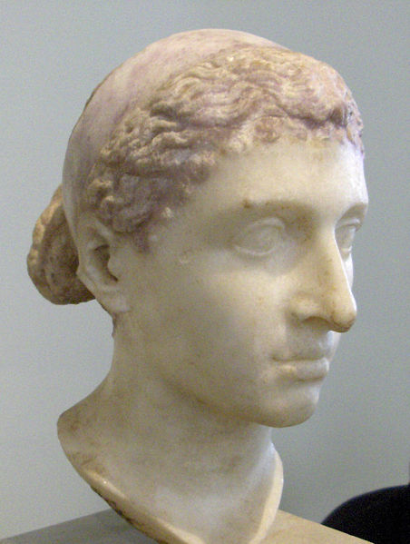 Cleopatra VII of Egypt, Mark Antony's lover. A 1st century BC statue. Photo is in the public domain.