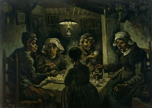 "The Potato Eaters"  The author did not like this painting.