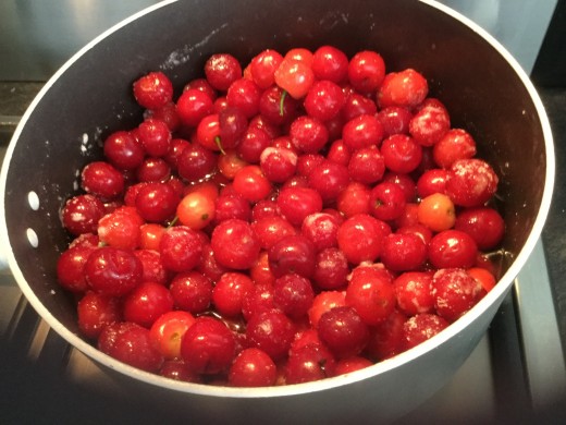 Stewing some cherries 2017