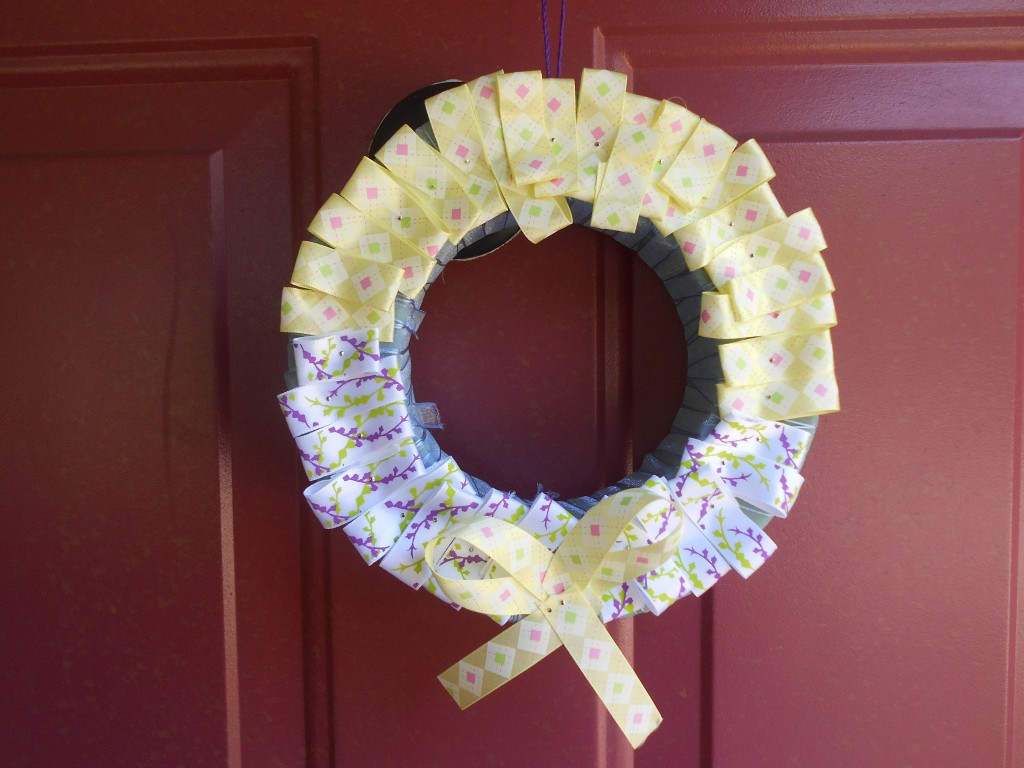 How to Make a Styrofoam and Ribbon Wreath