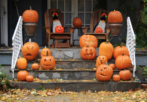 Pumpkins on a Porch