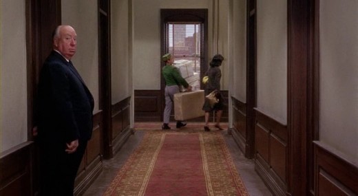Hitchcock's cameo in "Marnie."