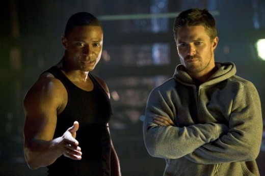 Oliver reveals to Diggle that he is The Vigilante after Diggle gets shot by one of Dead-shots bullets that are laced with Curare. Then leading to Oliver asking Diggle to become his partner.