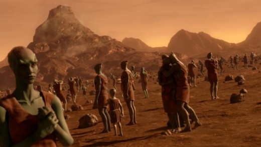 A Martian gathering.