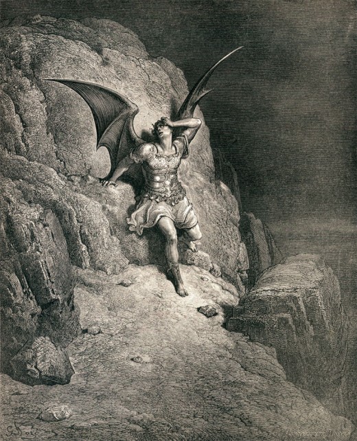 Gustave Doré, Depiction of Satan, the central character of John Milton's Paradise Lost c. 1866