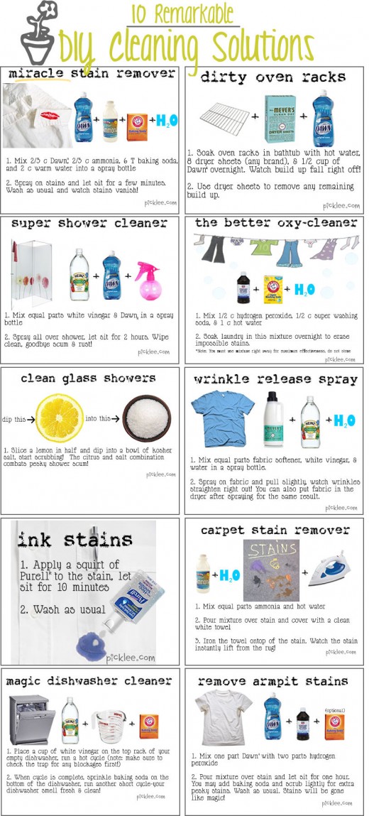 Great ways to remove stains.
