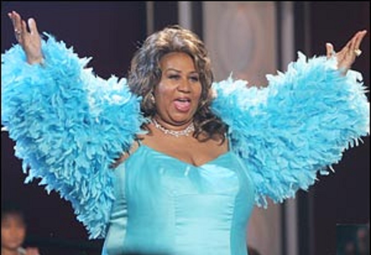 Aretha Franklin performing in 2008.