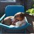 Even larger dog Jessie like to relax in the sunshine