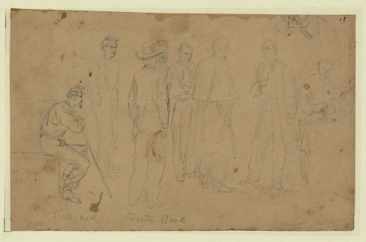 Sketch of troops that reported for Sick Call