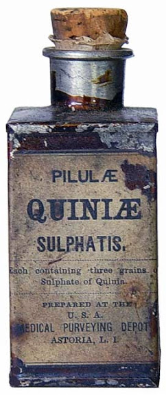Bottle of Quinine, the most "popular" medication of the war