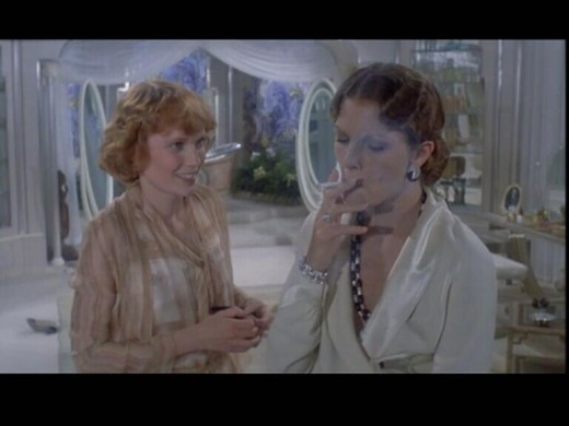 Mia Farrow and Lois Chiles