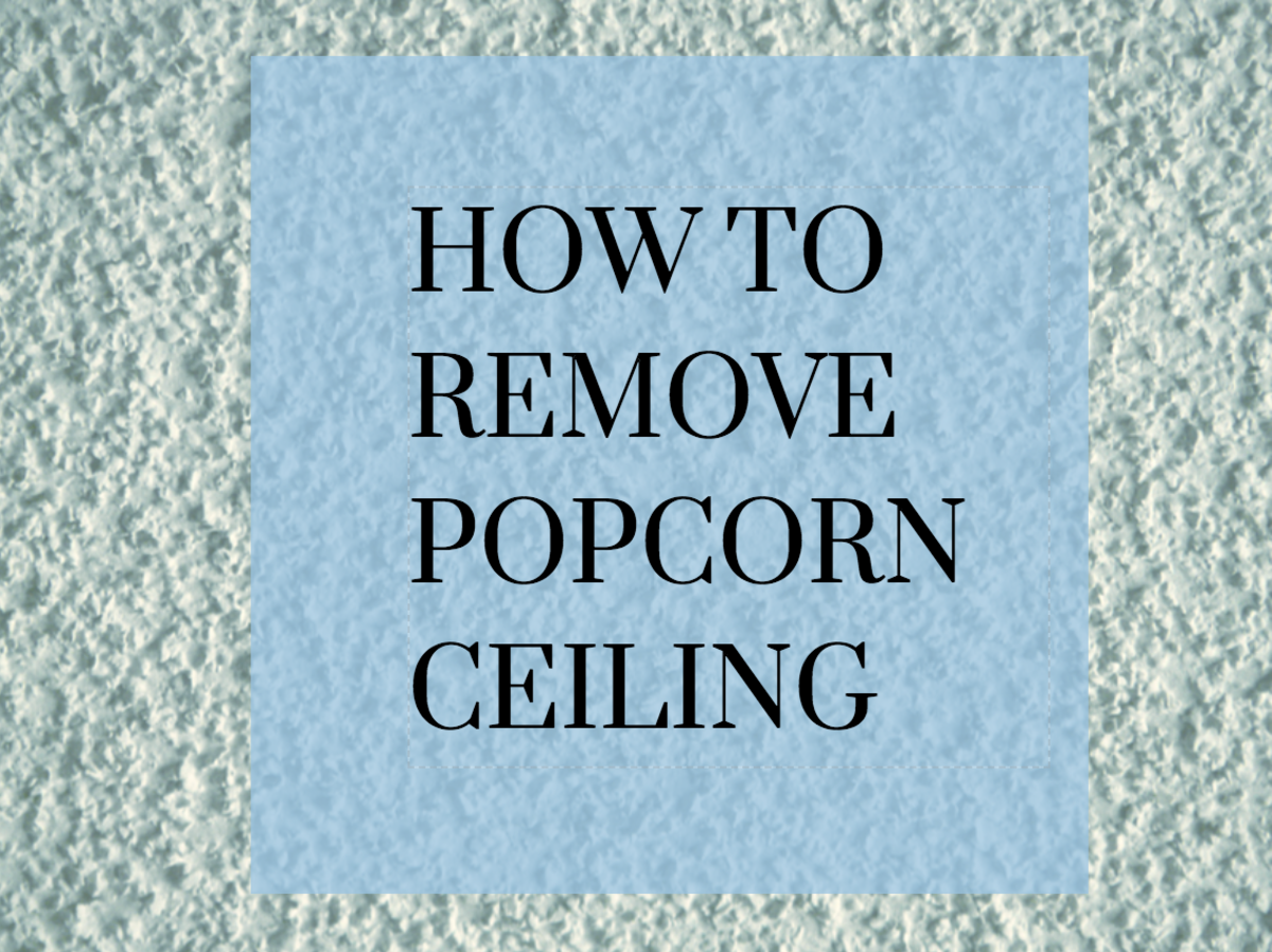 Unpainted and Painted Popcorn Ceilings