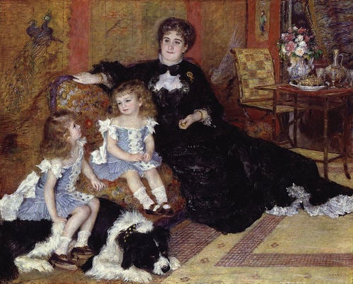 "MADAME CHARPENTIER AND HER CHILDREN" BY RENOIR (1878) IS IN THE METROPOLITAN MUSEUM OF ART IN NEW YORK CITY