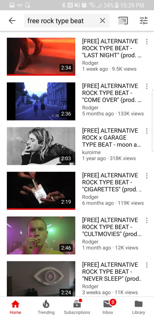 Choose a beat that sounds good, when you're in the video you can hit "Share" and "Copy to Clipboard" to get the video's link