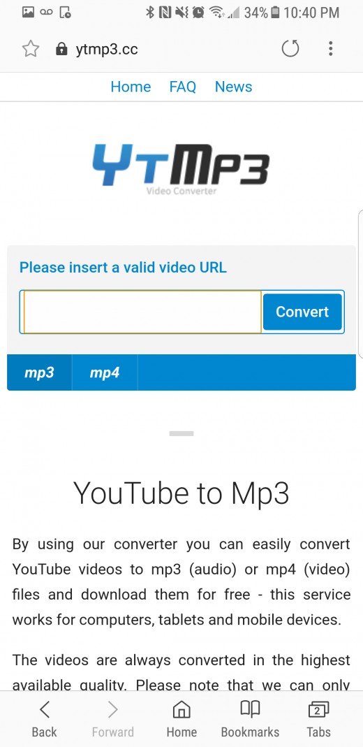 Just type the link to your YouTube video, convert, then hit the download button when prompted.