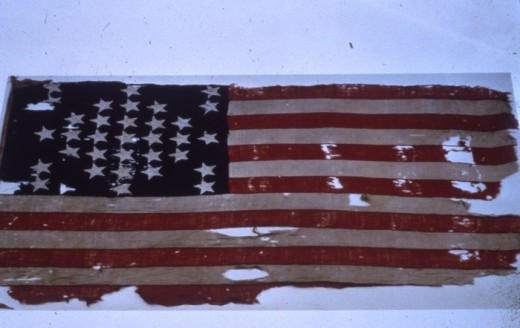 The flag that flew above Fort Sumter during the 1861 bombardment