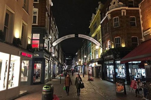 Carnaby Street at night