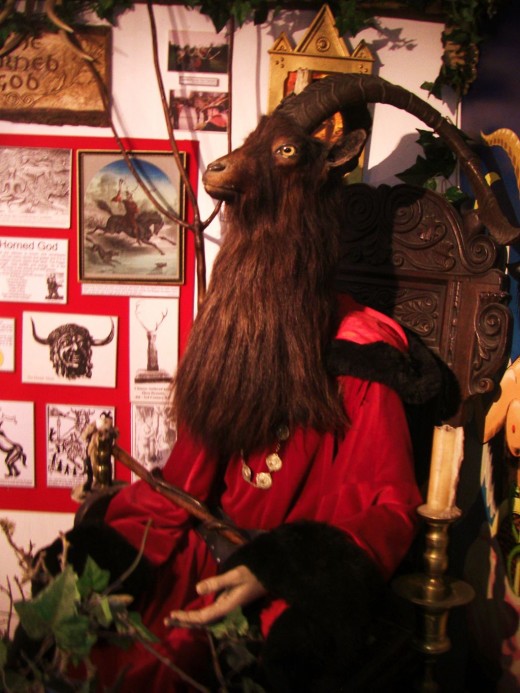 A sculpture of The Horned God found in the Museum of Wtichcraft