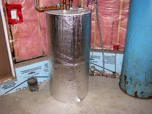 Purchase specialized insulation for your hot water heater. It will keep the water hot so it won't run continually.