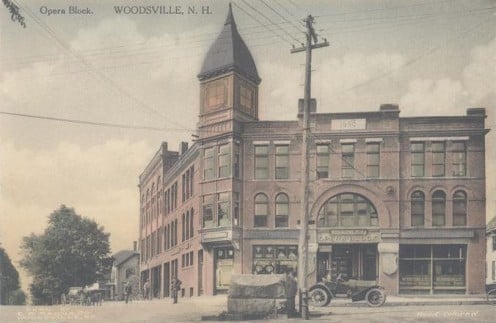 Opera Block, Woodsville, New Hampshire. Designed by C. W. & C. P. Damon of Haverhill, Massachusetts, it was built in 1890.